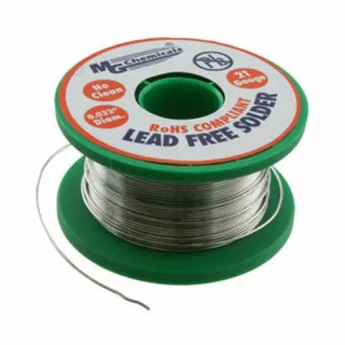 Lead-Free Solder Wire Sn96.5/Ag3.5, 0.032" (21 Awg), 1/2 Lb Spool 1