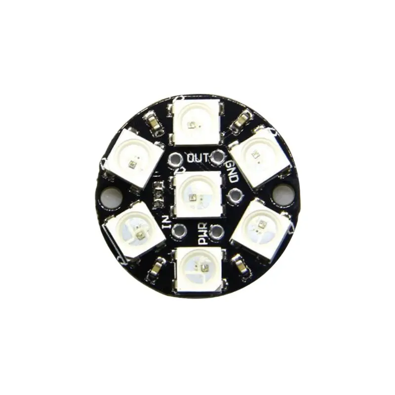 Ledrg-023307 Rgb Led Ring – 16-Bit Control, 5V, 2.5Cm Outer Diameter, Ws2812, 7 Leds 1