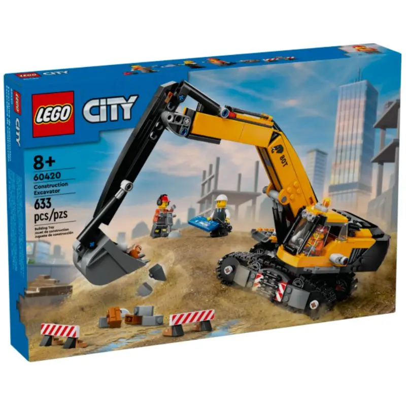 Lego City Yellow Construction Excavator Set – 633-Piece Building Toy 1