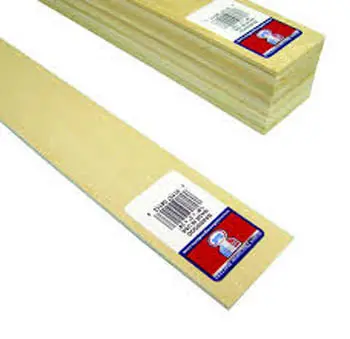 Lightweight Balsa Wood Strip: 1/16" × 4" × 36" (Model 6402) 1
