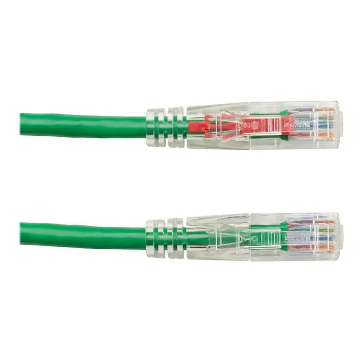 Lockable Cat5E Green Patch Cord – 3 Ft Retention-Style Boot 1