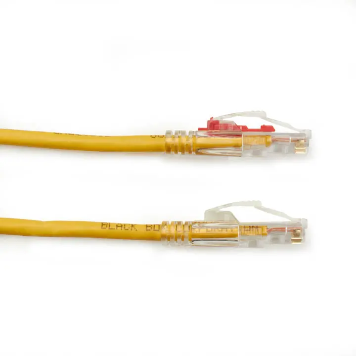 Lockable Cat5E Yellow Ethernet Cable – 7 Ft Secure-Connection Design 1