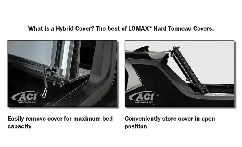 Lomax G4060209 Hard Tri-Fold Truck Bed Cover – Black Diamond Mist Finish 1