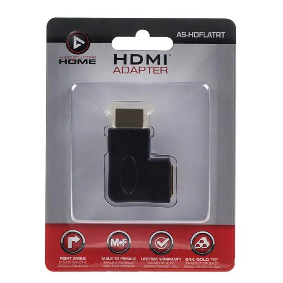 Low-Profile Right-Angle Hdmi Male-To-Female Adapter 1