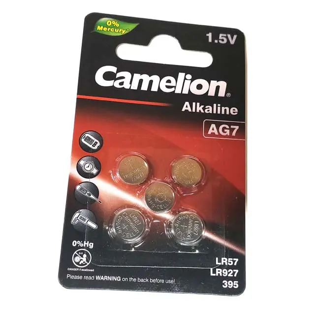 Lr926-927-Ag7-Bp5 — Alkaline Button Cell Battery Pack (5 Pcs), 395 Equivalent 1