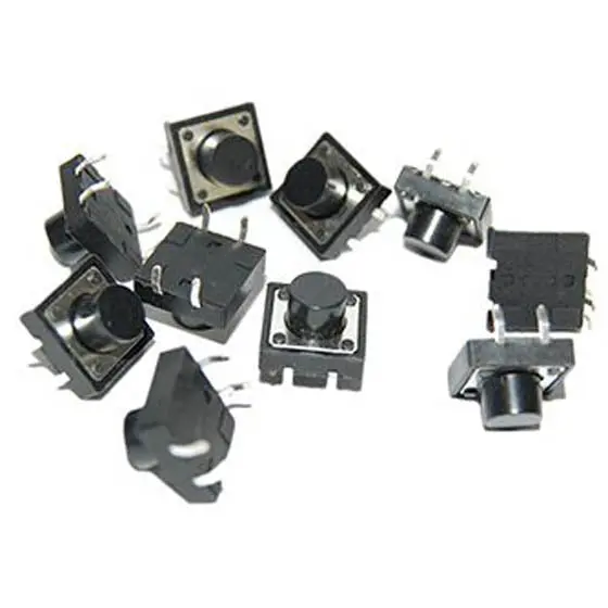Ls-00002 - Momentary Push Switch, 1P1T No, 12×12Mm Square Actuator, 6.3Mm Height, Pc Board Mount (10 Per Pack) 1