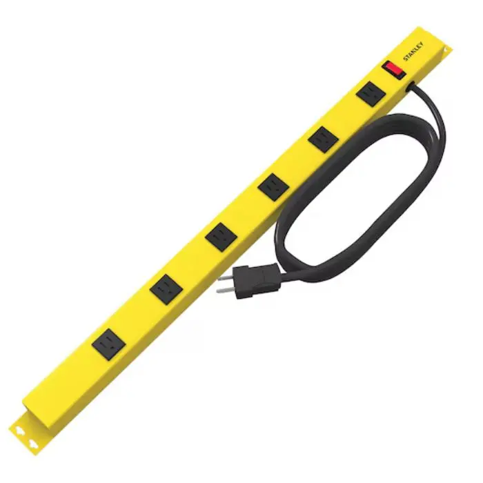 Md-806Fss/31613 - 6-Outlet Metal Power Strip With 4-Foot 14/3 Sjt Cord And 600-Joule Surge Protection 1