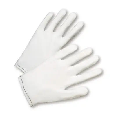 Medium Lint-Free Nylon Gloves – 70D White, Pack Of 12 1