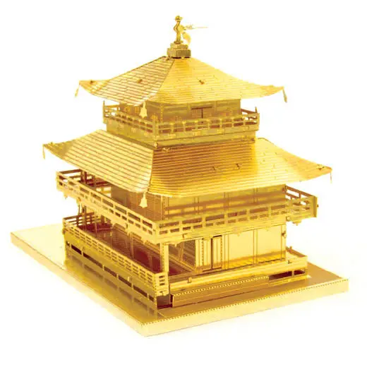Metal Earth Kinkaku-Ji (Golden Pavilion) 3D Laser-Cut Metal Replica – Intricate Architectural Model 1