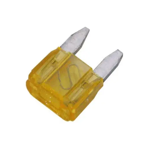 Mini Automotive Fuse – 5A, 32V, Amber Housing, Fast-Blow Type (5-Pack) 1