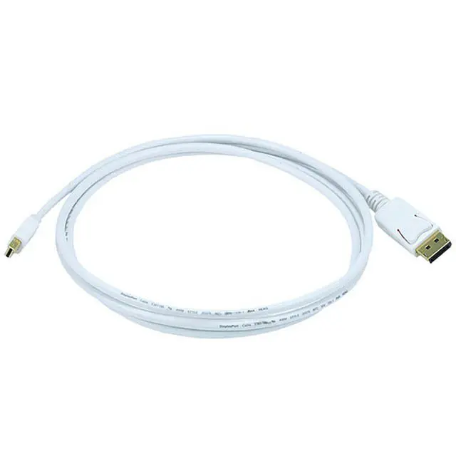 Mini Displayport To Displayport Cable – 6 Ft, Black/White 1