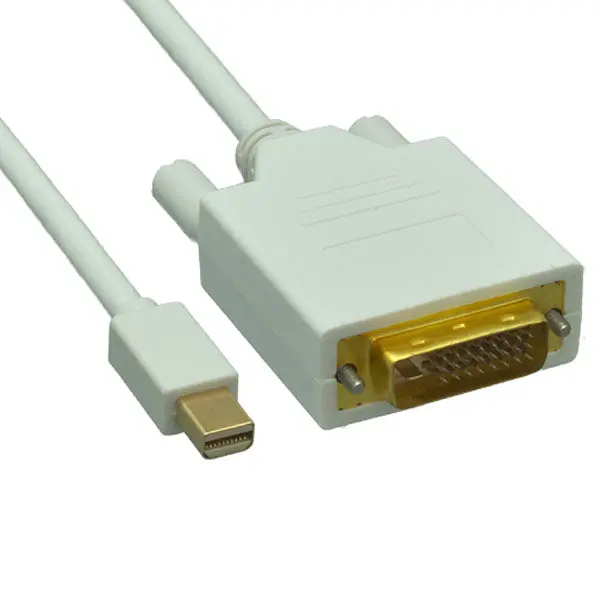 Mini Displayport To Dvi Cable – 6Ft, Male-To-Male, White 1