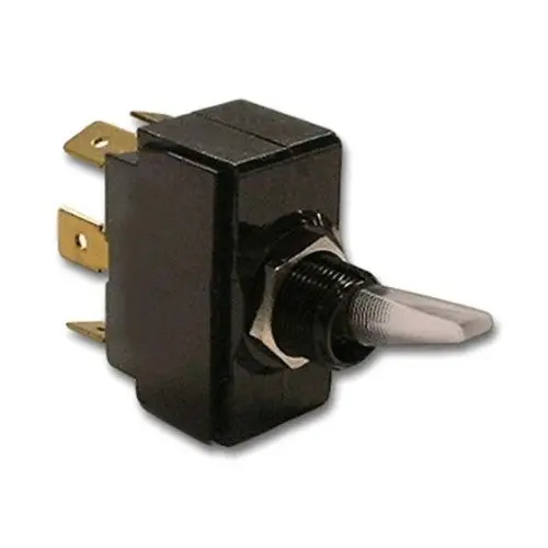 Momentary Dual-Pole Double-Throw Toggle Switch — 20A, 125Vac, Panel-Mount, 12Mm Cutout 1