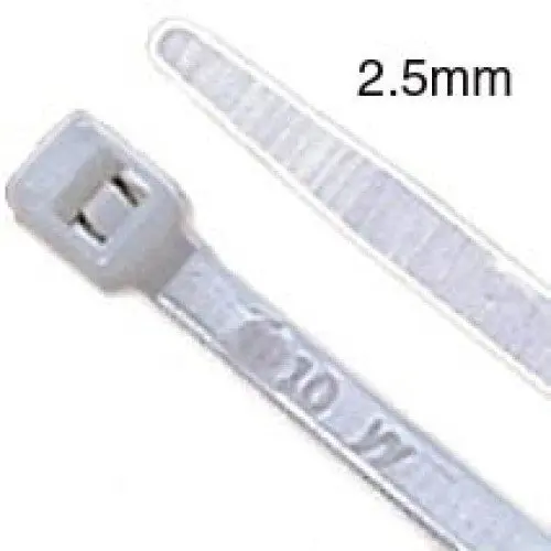 Natural Nylon Cable Tie – 5.5 Inch, 18 Lb Tensile Strength, 2.5 Mm Width (100 Per Pack) 1