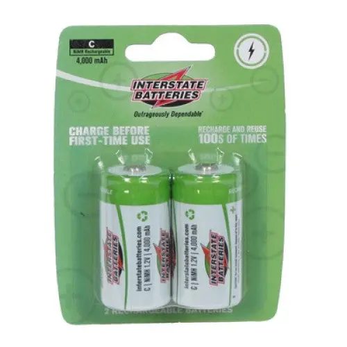 Nic5116 Rechargeable Ni-Mh C-Cell Battery — 1.2V, 4000Mah, Pack Of Two 1