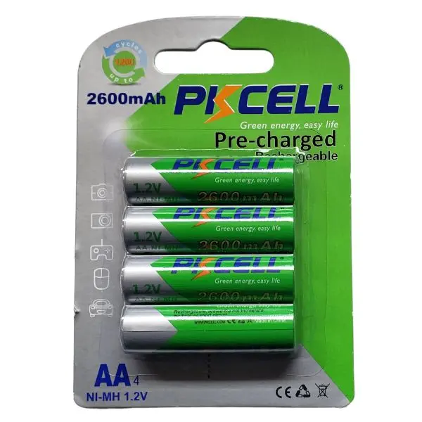 Nimh2600-4B: Pack Of 4 Aa Ni-Mh Rechargeable Batteries – 1.2V, 2600Mah 1
