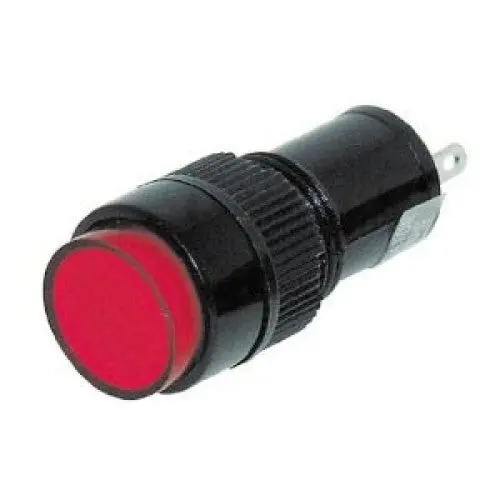 Nn10Cr – 12V Red Led Indicator, 9Mm Round Lens, Surface-Mount Tab 1