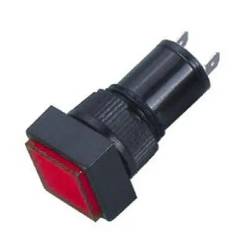 Nn10Sr – 12V Red Led Indicator Lamp, 9Mm Square Lens, Surface-Mount Tab 1