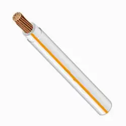 Npa18T007 – 18 Awg White Test Lead Wire With Orange Stripe, 8500 Ft, 200°C, 600V, Ft1 Rated 1