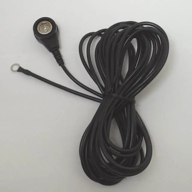 Ns-53-Cpg Esd Grounding Cord – 15-Foot Black Cable With Ring Terminal, For Anti-Static Mats 1