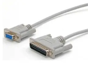 Null Modem Serial Cable – Db9 Female To Db25 Male, 10 Ft 1
