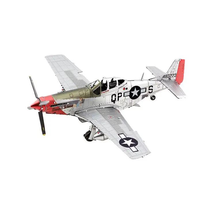 P-51D Mustang Metal Earth 3D Model Kit – Two-Sheet Precision Cut Design 1
