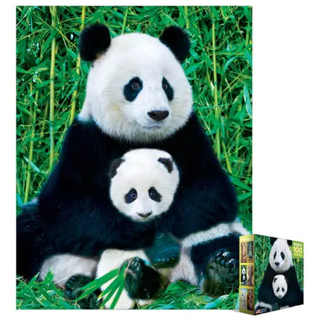 Panda & Baby Educational Jigsaw Puzzle – 100-Piece, 7 X 9 Inch 1