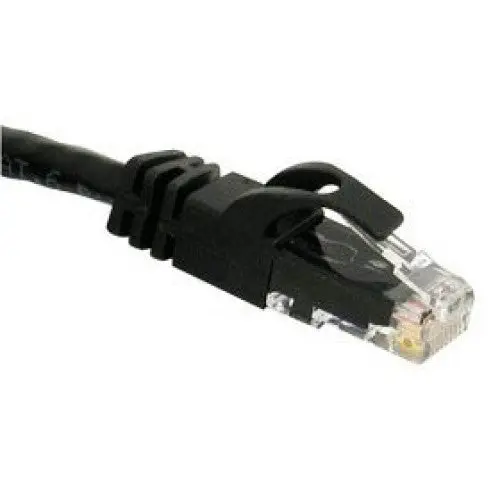 Pc-002-Blk – Black Cat5E Snagless Patch Cord, 2 Feet, Molded Strain Relief 1