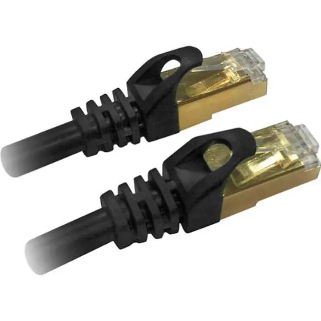 Pc-S010Bk Shielded Cat 5E Patch Cable – Black, 10 Ft, Snagless Boot 1