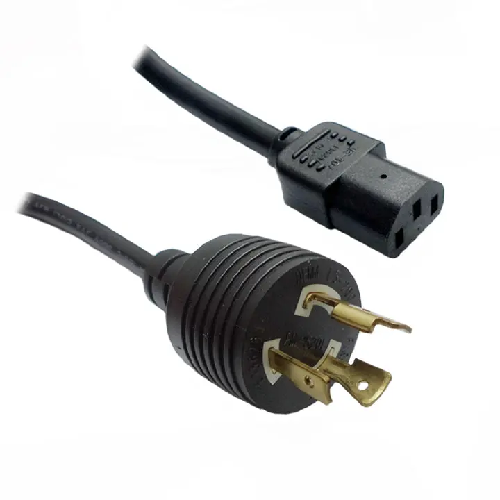 Pc8A-5Hd-000015F – 15-Foot Black Nema L5-20P Line Cord (3/14 Awg) 1