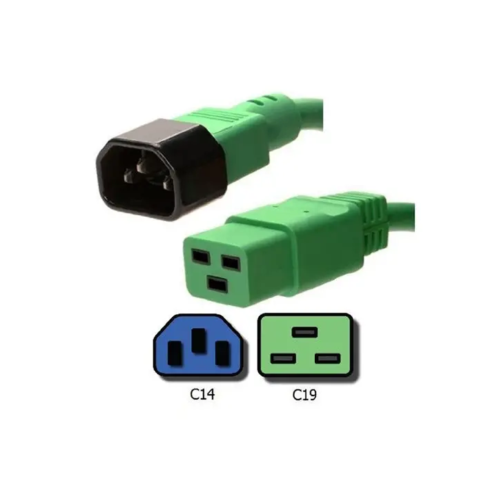 Pc9A-24D05003F – 3-Foot Heavy-Duty Jumper Cord (3/14 Awg, Green Sjt), C14 To C19 1