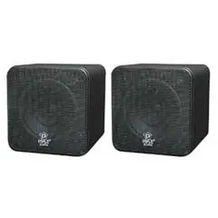 Pcb4Bk Mini Speaker Cube – 8-Ohm, 200W Rms, 4-Inch, Black (Pack Of 2) 1