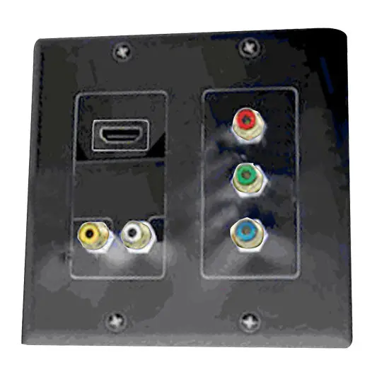 Phdbm6 Hdmi Wall Plate Featuring 5 Rca Female Connectors – Compact Design 1