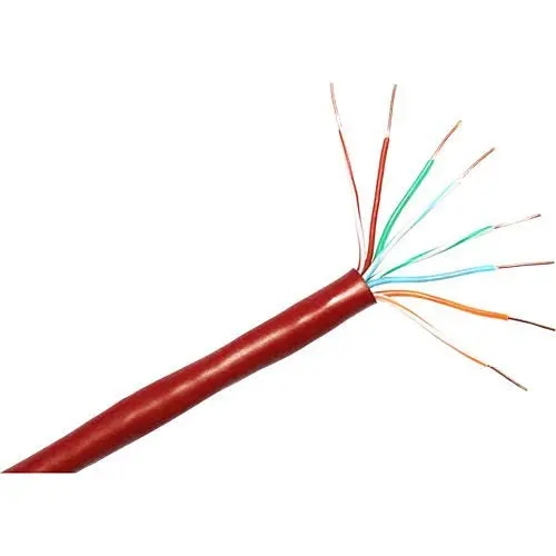 Pink Cat6 Ft4-Rated Cable – 1000 Ft, 4-Pair, Stranded, Flame-Tested 1