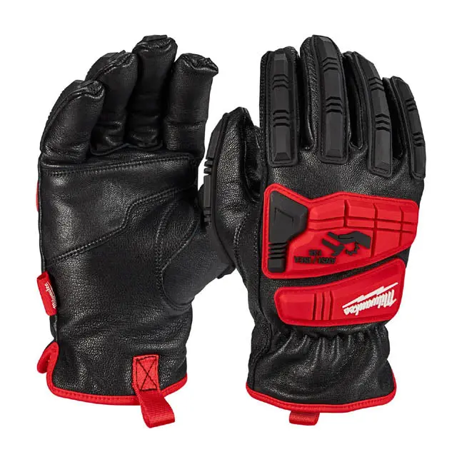 Premium Leather Safety Gloves – Medium, Rated Ansi Level 5 For Cut & Impact 1