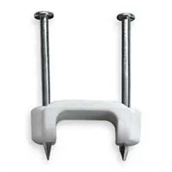Pso-175 — Dual-Channel White Cable Clamp, 19 Mm Diameter, Includes Wood Mounting Nails (175-Pack) 1