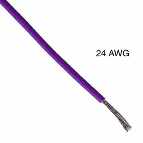 Purple 24 Awg Stranded Tc Wire – 100 Ft, Pvc Insulated, Ft1 Rated, 300V, 15°C 1