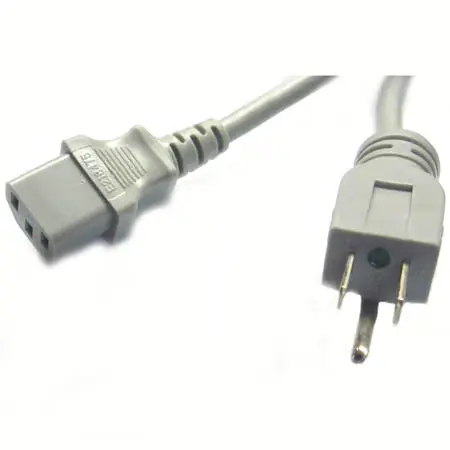 Pyew-1577Aa - 10-Foot Hospital-Grade Sjt Power Cord (3/18 Gauge, Gray, C13 Female To 5-15P) 1