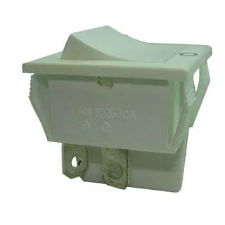 R13-30A Single-Pole Single-Throw Rocker Switch – 16A, 125Vac, White Housing, 22×28Mm Quick-Terminal Mount 1