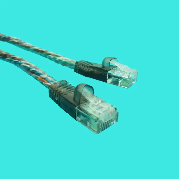 Ra-Lan-C6-7F-V1 7-Foot Transparent Cat6 Patch Cable – High-Speed Ethernet Networking Cord 1