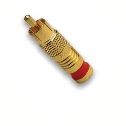 Rca Compression Plug For Rg59 Coaxial Cable – Red, Bulk Pack 1