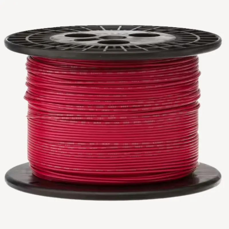 Red 18 Awg Stranded Teflon Wire – 1000 Ft, Unshielded, Silver-Plated Copper Conductor 1