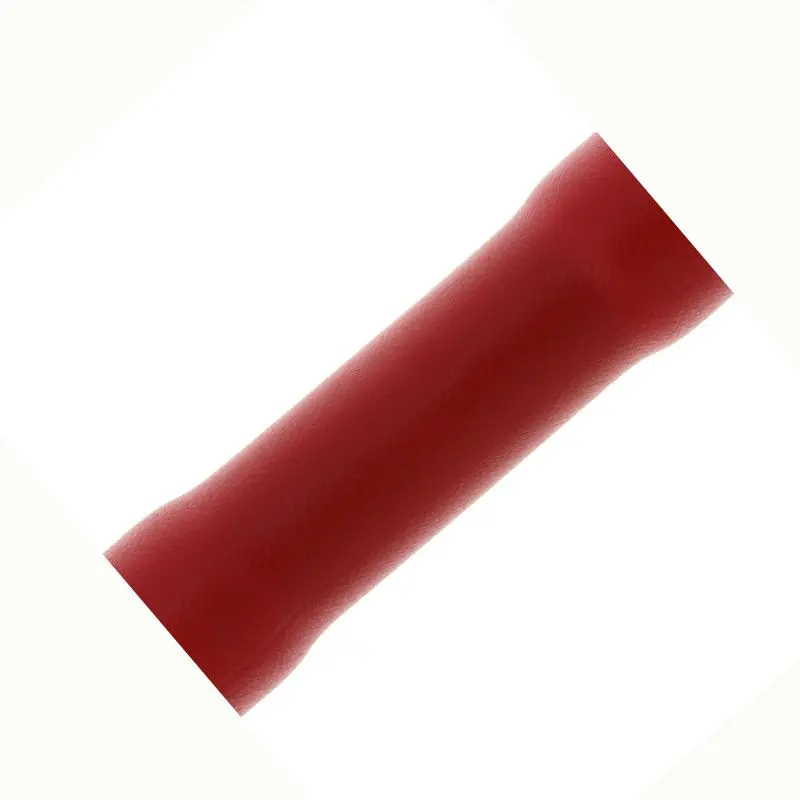 Red 8 Awg Butt Connector – Tin-Plated Copper, 600V, Crimp-On Electrical Splice 1