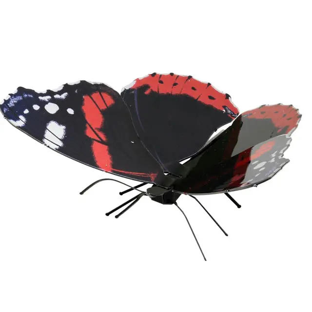 Red Admiral Butterfly 3D Metal Model Kit – Intricate Laser-Cut Design 1