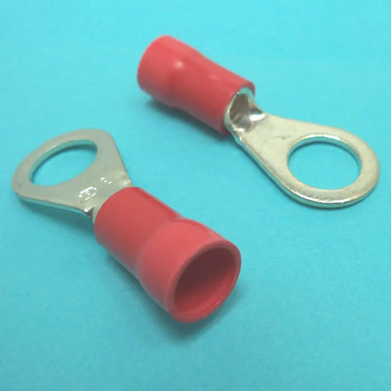 Red Ring Tongue Terminal – #3/8″ Stud Size, 8 Awg (2-Pack) 1