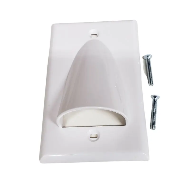 Reversible White Wall Plate For Bulk Ethernet Cable Installation 1