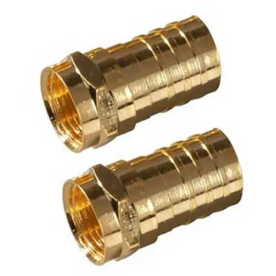 Rg59 F-Type Crimp Connector With Gold Plating – 2-Pack 1