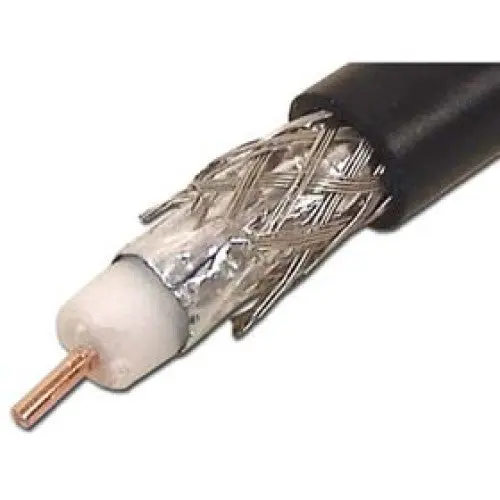 Rg59U Coaxial Cable – 95% Braid Shield, Black, Cmr-Rated, 1000 Ft 1