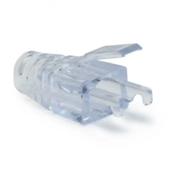 Rj45 Clear Strain Relief Boot – Transparent, Cat5E/Cat6 Compatible, 50-Pack 1