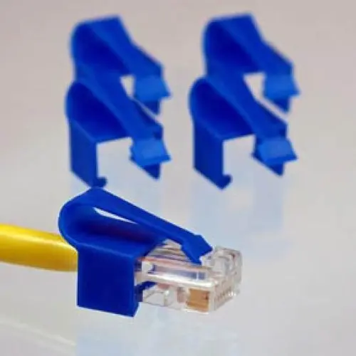 Rj45 Locking Tab Clip – Blue, Reinforced Strain Relief (25-Pack) 1